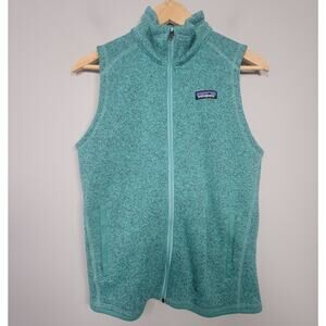 Patagonia Womens S Better Sweater Fleece Vest Teal Blue Full Zip